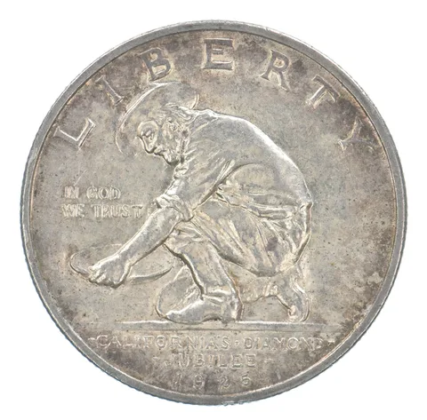 1925 California Jubilee Commemorative Half Dollar Beautiful Tone *9752