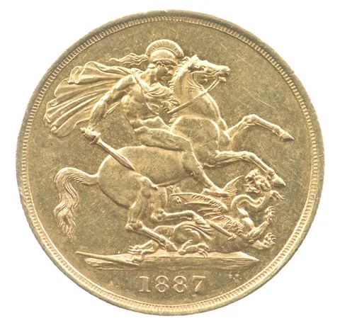 1887 Great Britain Gold Double Sovereign *1052