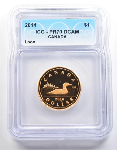 2014 Canada 1 Dollar Loon PR70 DCAM ICG *3970