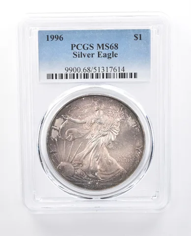 1996 American Silver Eagle MS68 PCGS Beautiful Tone *8197