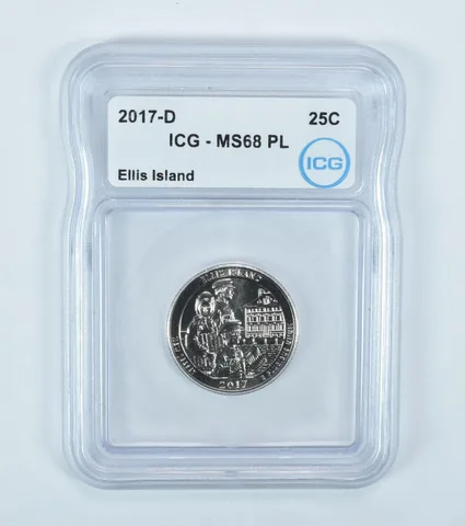 2017-D Washington Quarter ATB Ellis Island MS68 PL ICG