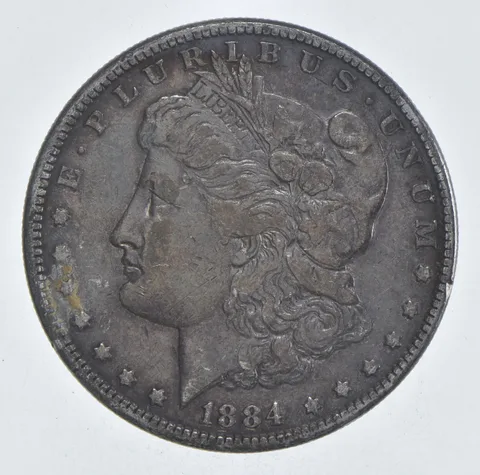 Early - 1884 Morgan Silver Dollar - 90% US Coin *941