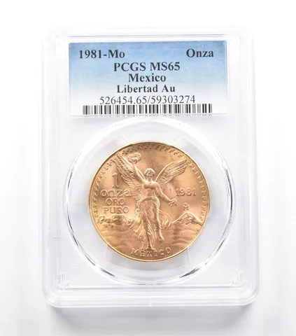 1981 Mo Mexico 1 Onza Gold Libertad MS65 PCGS *5585