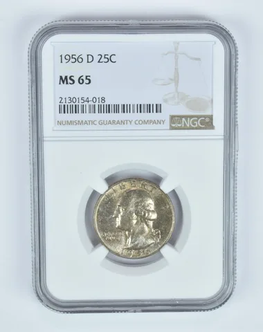 MS65 1956-D Washington Quarter NGC Toned a9905