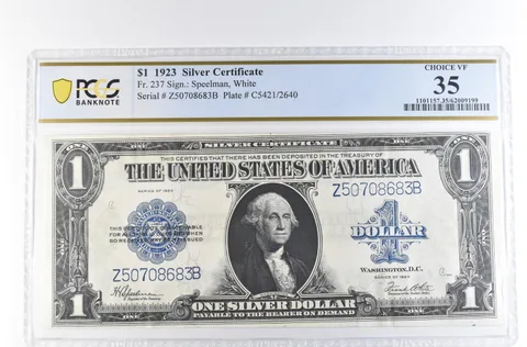 1923 $1 Silver Certificate Large Note Fr#237 Choice VF 35 PCGS *2343