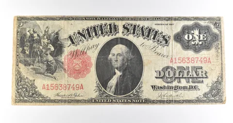 1917 $1 Legal Tender Large Note Red Seal *4560