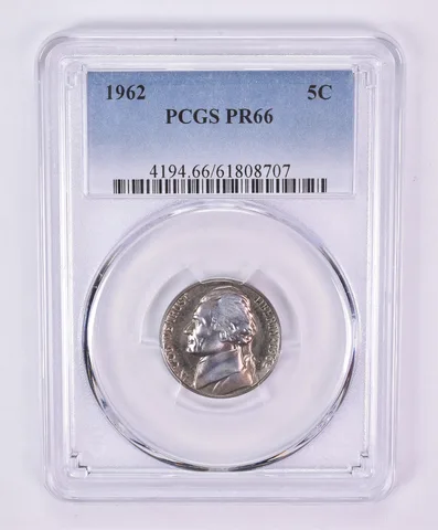 1962 Jefferson Nickel PR66 PCGS Beautiful Tone *1122