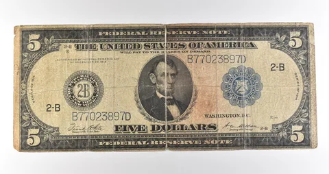 1914 $5 New York NY FRN Blue Seal Large Note Fr#851c *4645