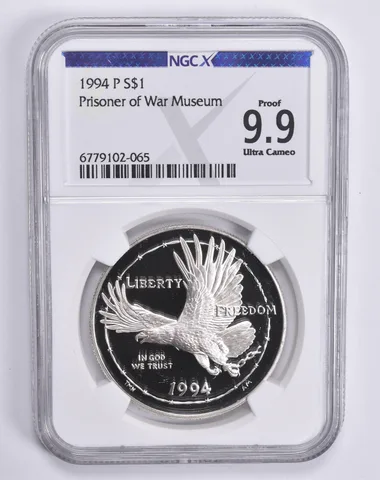 1994-P POW Museum Commemorative Dollar Proof 9.9 UCAM NGC X NGCX