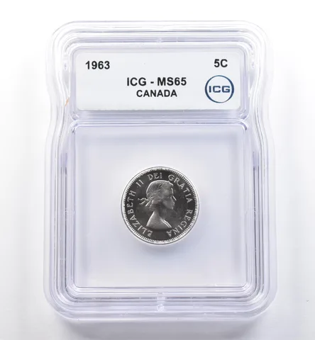 1963 Canada 5 Cents MS65 ICG *0254