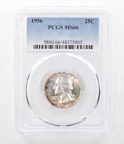 1956 Washington Quarter MS66 PCGS Beautifully Toned *7298