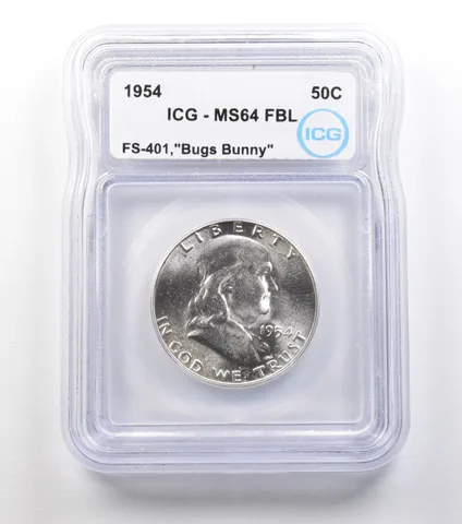 1954 Franklin Half Dollar FS-401 Bugs Bunny MS64 FBL ICG *1484