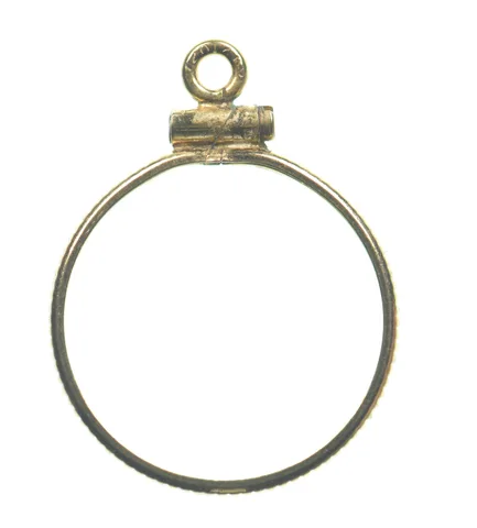 12k 0.6 Gram Gold Filled 15.5mm Coin Bezel Pendant Frame Edge *4912