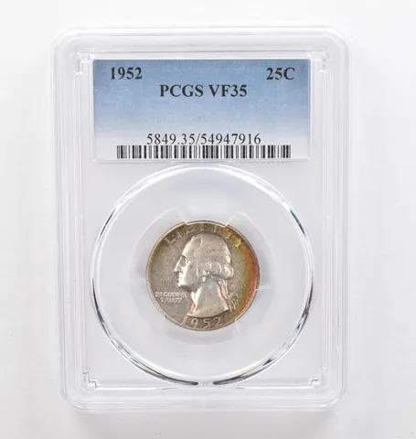 1952 Washington Quarter VF35 PCGS Beautiful Tone *0323