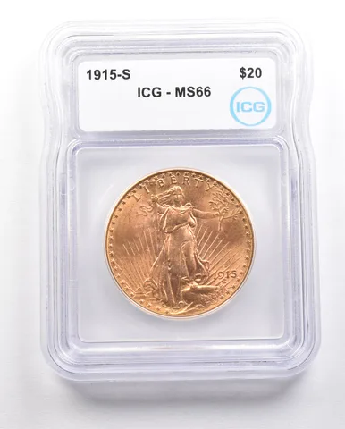 1915-S $20 Saint Gaudens Gold Double Eagle MS66 ICG *5863