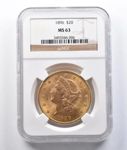 1896 $20 Liberty Head Gold Double Eagle MS63 NGC *2918