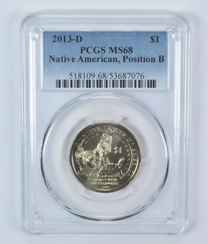 2013-D Sacagawea $1 Treaty With The Delawares MS68 PCGS