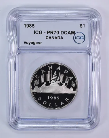 1985 Canada 1 Dollar Voyageur PR70 DCAM ICG