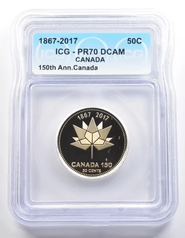 1867-2017 Canada 50 Cents 150th Anniversary Canada PR70 DCAM ICG *3983