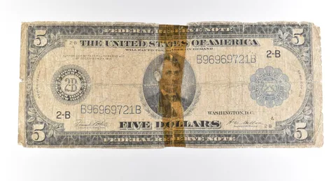 1914 $5 New York NY FRN Large Note Blue Seal *2743