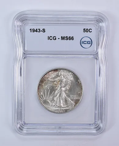 1943-S Walking Liberty Half Dollar MS66 ICG