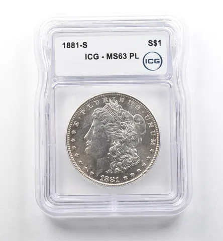 1881-S Morgan Silver Dollar MS63 PL ICG *7485