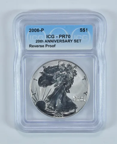 2006-P American Silver Eagle Anniversary Set Reverse Proof PR70 ICG