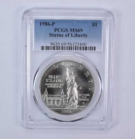 1986-P Statue Of Liberty Commemorative Silver Dollar MS69 PCGS