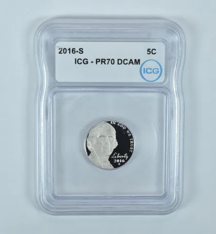 2016-S Jefferson Nickel PR70 DCAM ICG