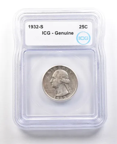 1932-S Washington Quarter Genuine ICG *1414