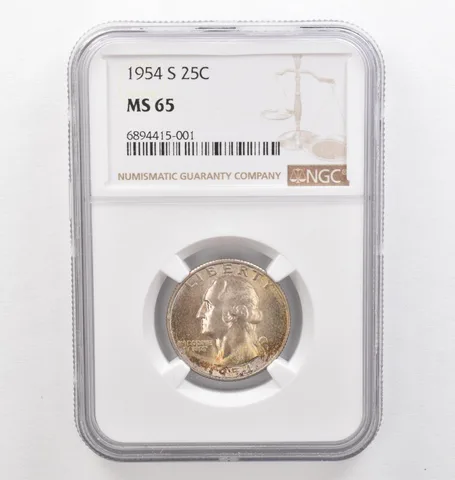 1954-S Washington Quarter MS65 NGC Beautiful Tone *0288