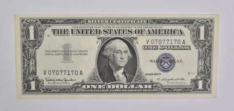 1957-B $1 United States Silver Certificate Blue Seal Fancy Serial Number *5442