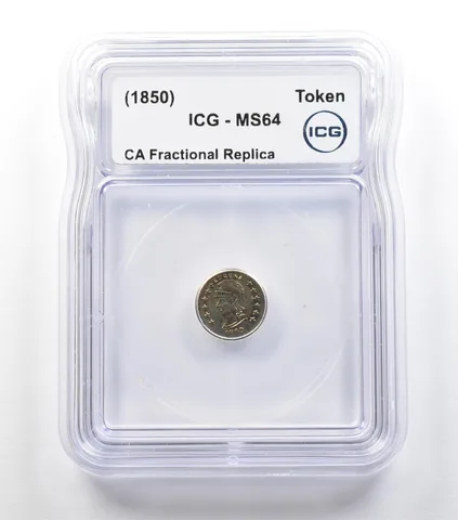 (1850) California Fractional Gold Token MS64 ICG a3969