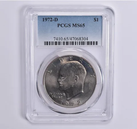 1972-D Eisenhower $1 MS65 PCGS Blue Lbl