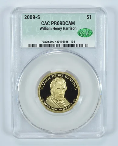 2009-S Presidential $1 William Henry Harrison PR69 DCAM CAC CACg