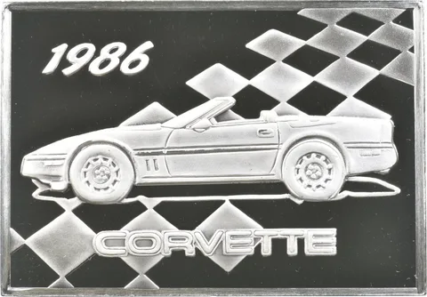 1986 Corvette Silver Art Bar 36.7 Grams *8634