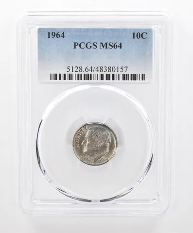 1964 Roosevelt Dime MS64 PCGS Beautiful Tone *2716