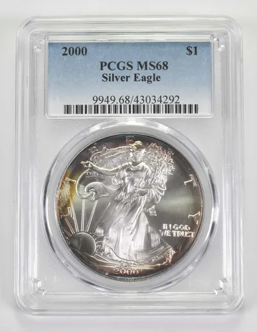 MS68 2000 American Silver Eagle - Graded PCGS *9718