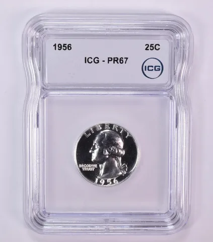 1956 Washington Quarter PR67 ICG