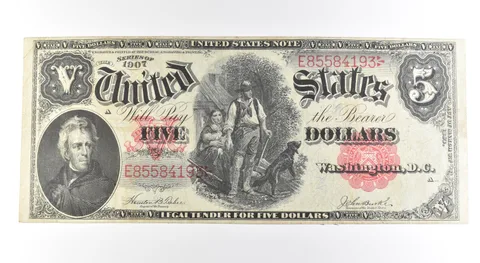 1907 $5 Legal Tender Large Note Red Seal *2697