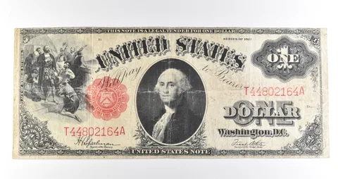 1917 $1 Legal Tender Large Note Red Seal *4552