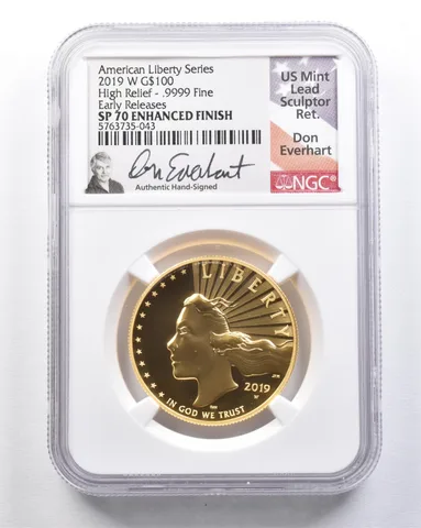 2019-W $100 American Gold Liberty HR Everhart ER SP70 Enhanced NGC *2118