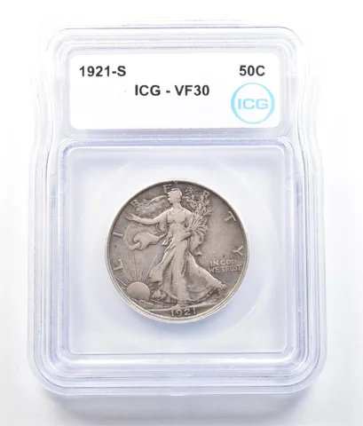 1921-S Walking Liberty Half Dollar VF30 ICG *5217