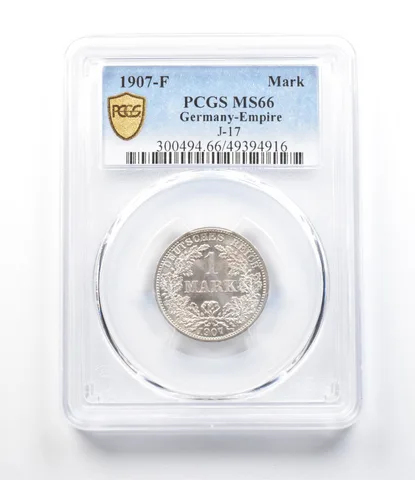 1907-F Germany Empire Mark J-17 MS66 PCGS a4281