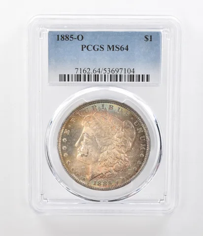 1885-O Morgan Silver Dollar MS64 PCGS Beautiful Tone a1189