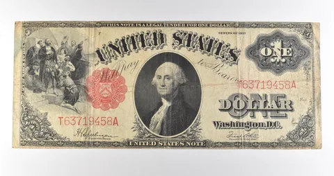 1917 $1 Legal Tender Red Seal Large Note Fr#39 *4583