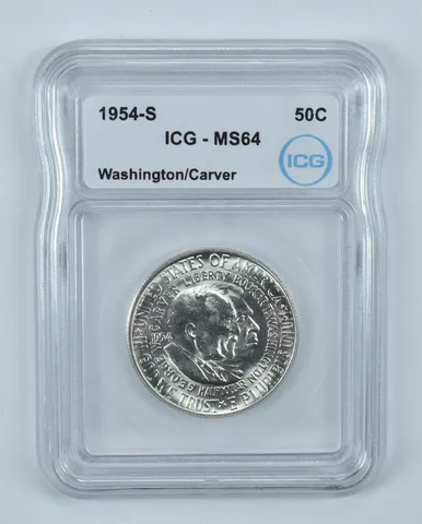 1954-S Washington Carver Commemorative Half Dollar MS64 ICG