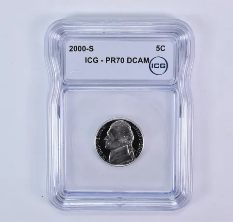 2000-S Jefferson Nickel PR70 DCAM ICG