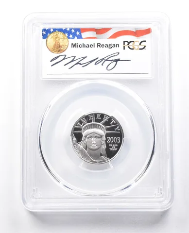 2003-W $25 American Platinum Eagle Michael Reagan PR69 DCAM PCGS *1812