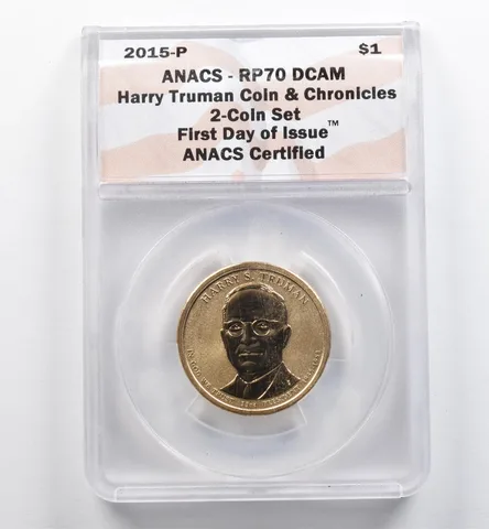 2015-P Presidential $1 Truman Coin Chronicles Set FDOI Reverse RP70 ANACS *9059
